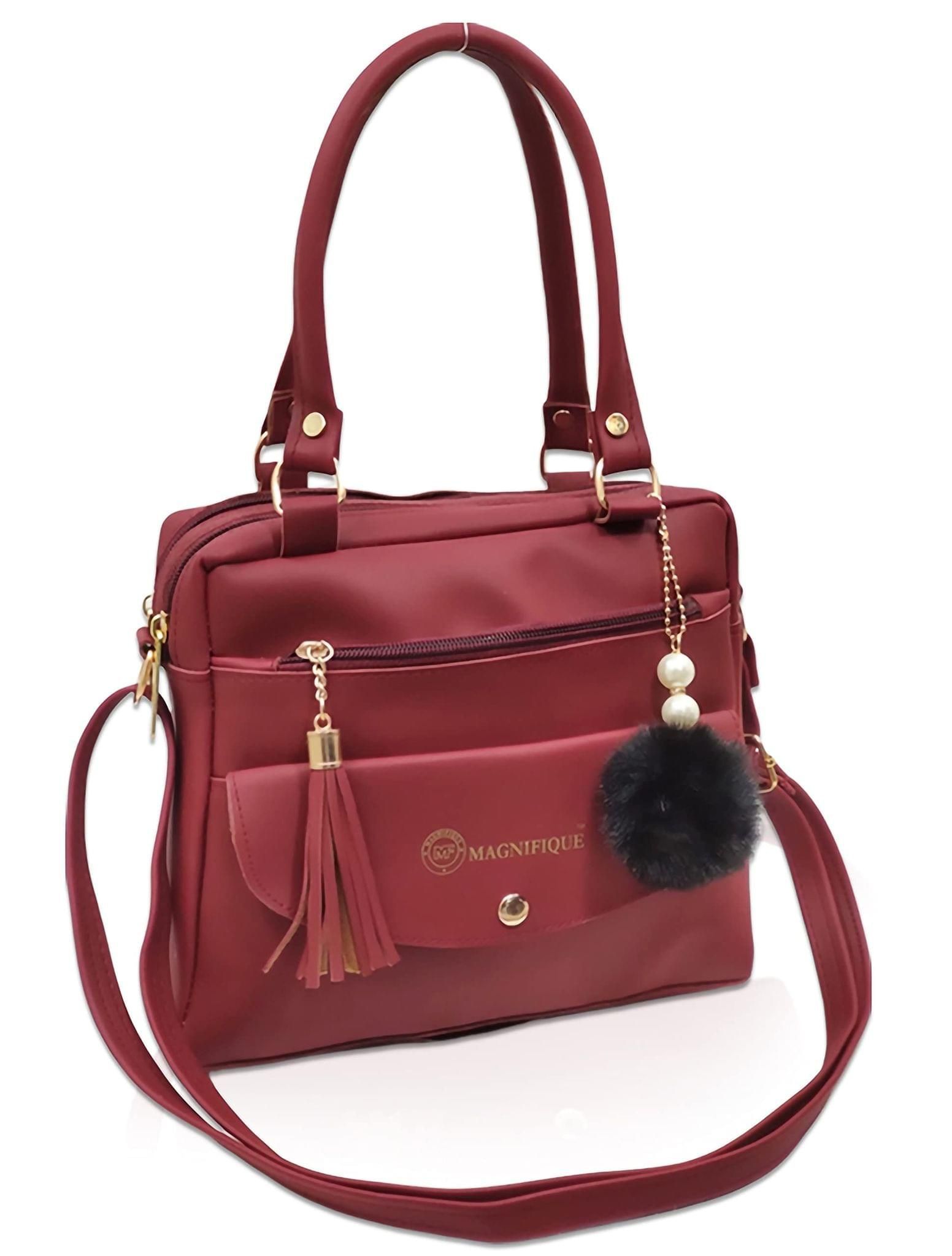 Magnifique Women's Hand/Sling/Side Bag/purse Polyurethane Western (Multicolor)