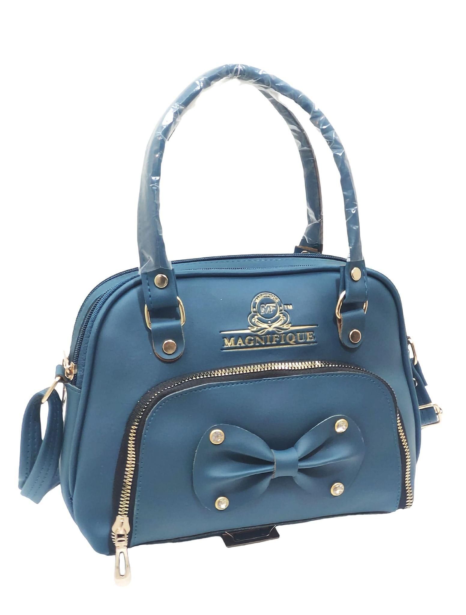 Magnifique Women's Hand/Sling/Side Bag/purse Polyurethane Western (Turquoise)
