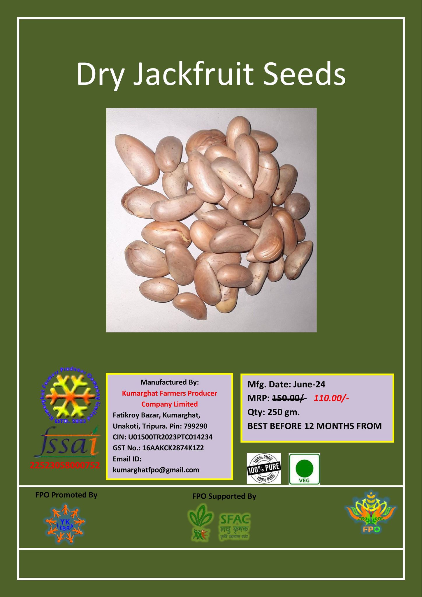 Dry Jackfruit Seeds
