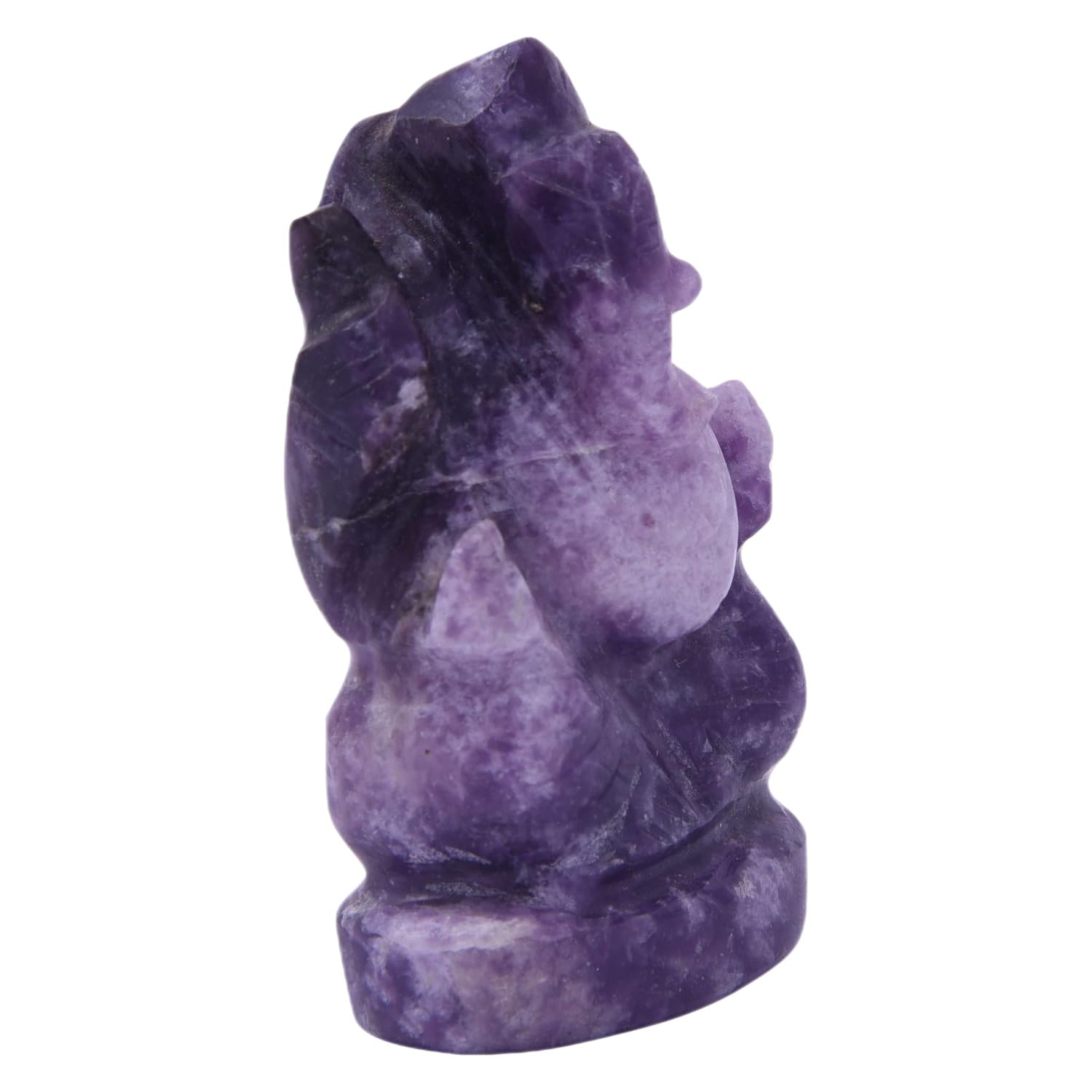 Krishna Impex Semi Precious Stone Amethyst Crystal Ganesha