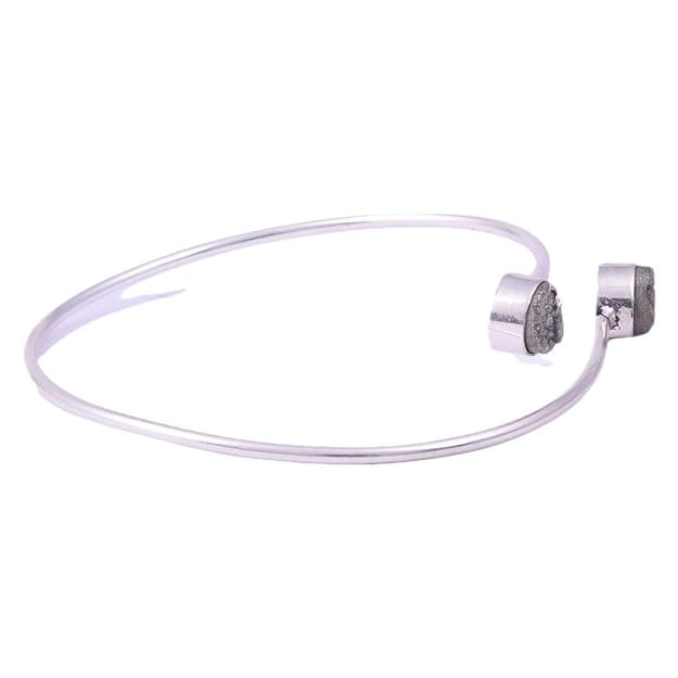 Krishna Impex Semi Precious Stone Pyrite Bangle Bracelet For Men And Women