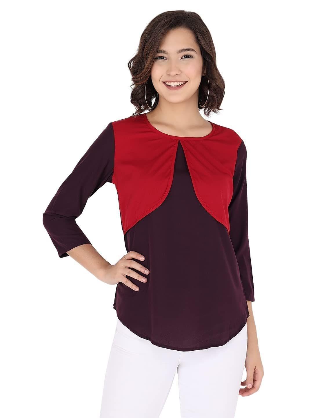 Kulfi Casual Colorblock Top for Women and Girls