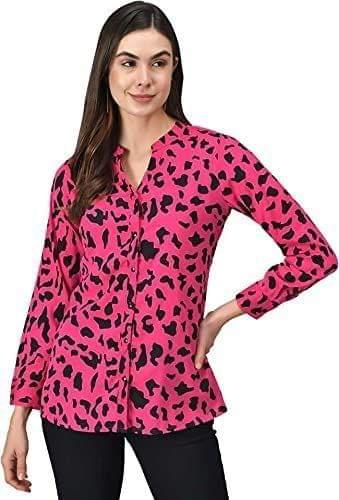 Kulfi Polyester Tunics - Pink