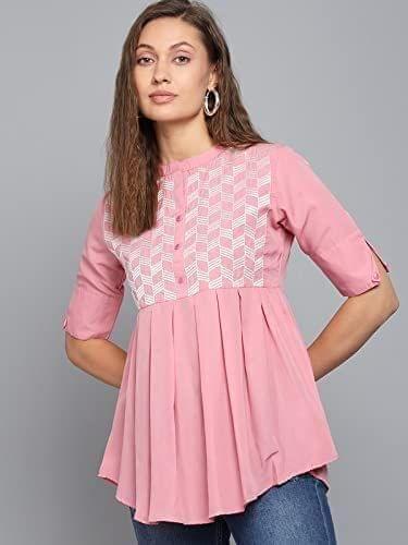 Kulfi Gathered Sleeve Trendy Crop Top
