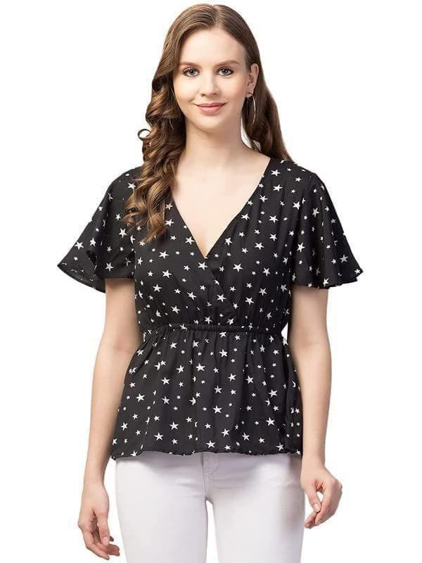 Kulfi Women's V-Neck Casual Top