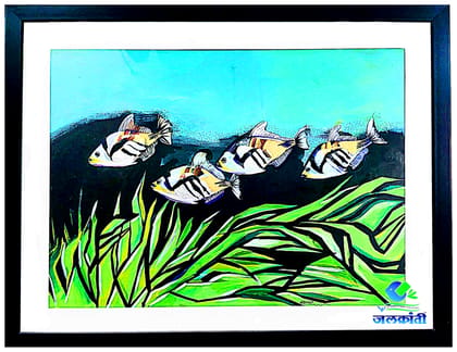 Handmade fish shell painting 310 Handmade fish shell painting 310