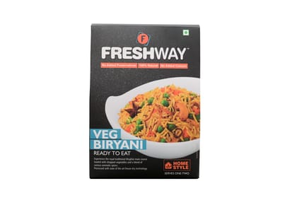 FRESHWAY ReadyTo Eat Freeze Dried Veg. Biryani with No added Preservatives & Colors FRESHWAY ReadyTo Eat Freeze Dried Veg. Biryani with No added Preservatives & Colors