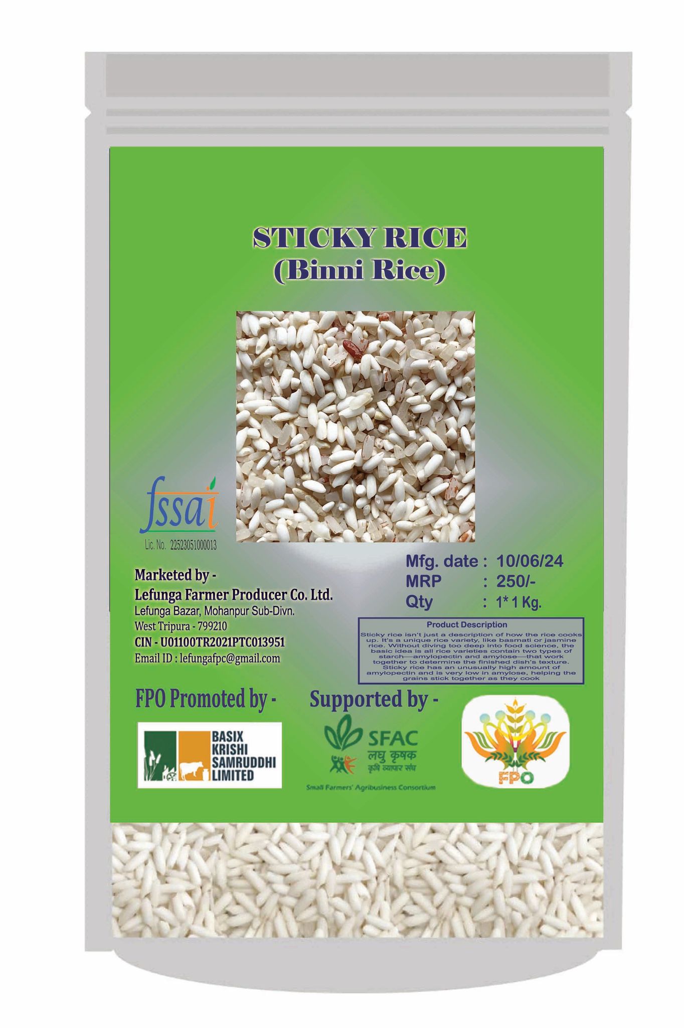 Sticky Rice (Binni Rice) (pack of 2)