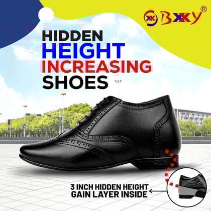 Men's 3 Inch Hidden Height Increasing Formal Work Wear Brogue Oxford Shoes Men's 3 Inch Hidden Height Increasing Formal Work Wear Brogue Oxford Shoes
