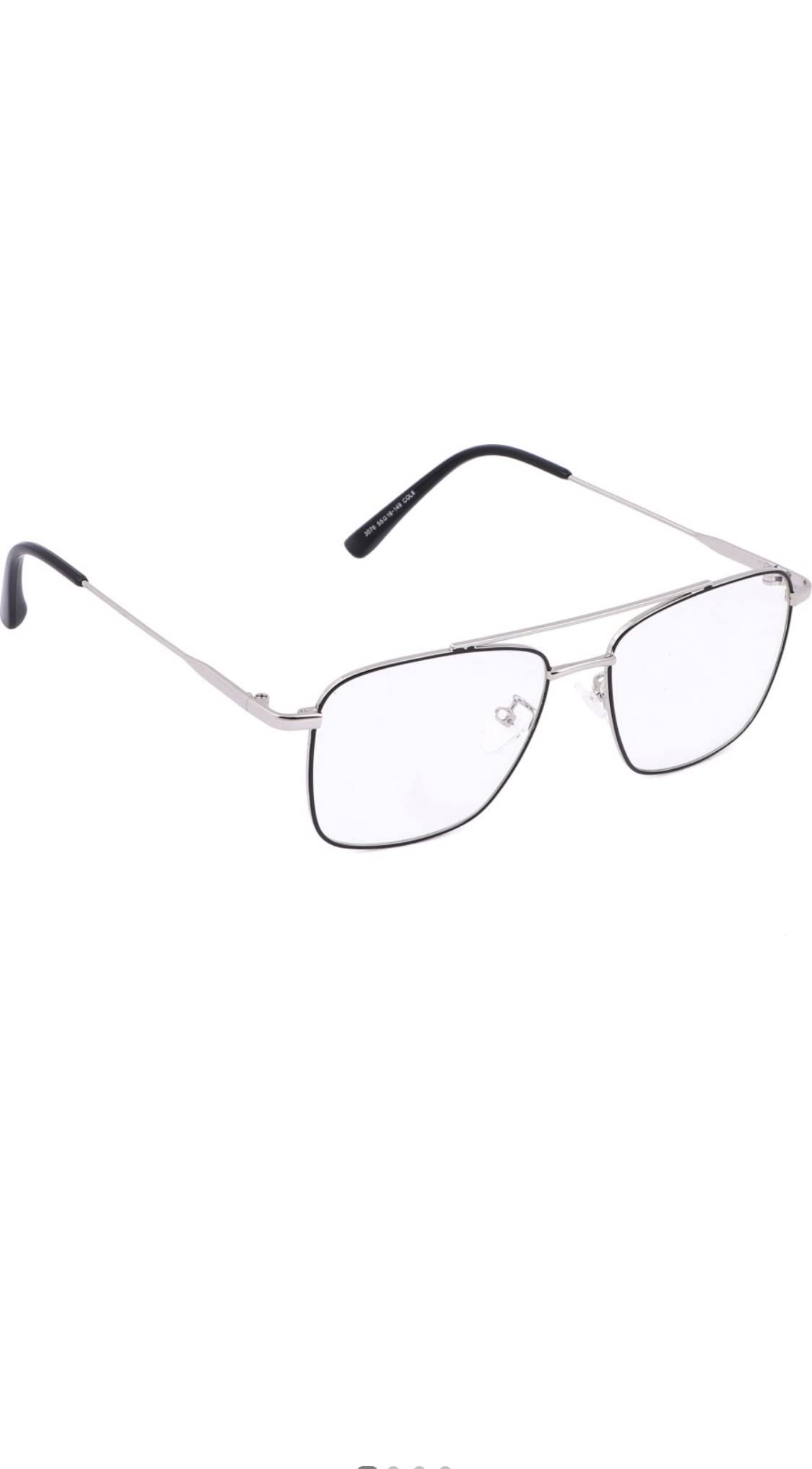 Jodykoes Stylish Looking Metal Square Frame (Black & Silver)