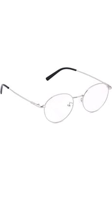 Jodykoes Elegant Looking Blu Light Protection Anti Glare Metal Round Frame Spectacle Eyeglasses Eyewear (Silver) Jodykoes Elegant Looking Blu Light Protection Anti Glare Metal Round Frame Spectacle Eyeglasses Eyewear (Silver)