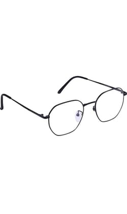 Jodykoes Blue Light Protection Anti Glare Unisex Premium Hexagon Metal Frame Spectacle Eyeglasses Eyewear (Black) Jodykoes Blue Light Protection Anti Glare Unisex Premium Hexagon Metal Frame Spectacle Eyeglasses Eyewear (Black)