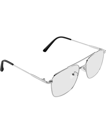 Jodykoes Stylish Blu Cut Anti Glare Metal Square Frame Spectacle Eyeglasses Eyewear (Silver) Jodykoes Stylish Blu Cut Anti Glare Metal Square Frame Spectacle Eyeglasses Eyewear (Silver)