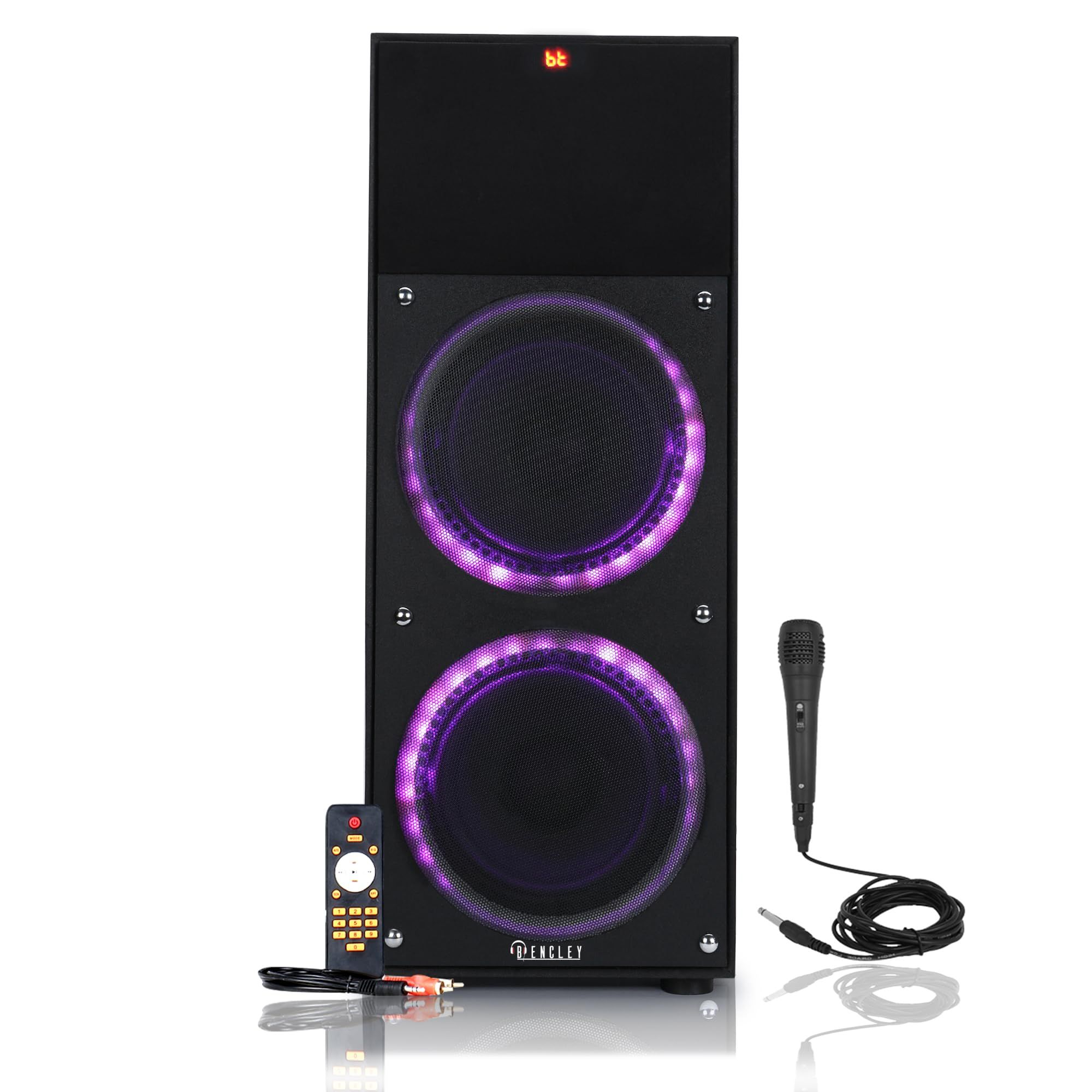 BENCLEY Black Diamond Double Woofer Tower Speakers/Multimedia Speaker/Home Theater/Bluetooth Speaker with Bluetooth, MIC, FM, USB RCA Aux Support