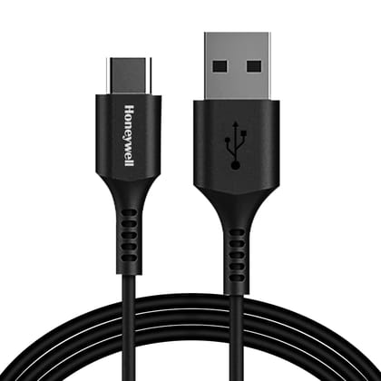Honeywell USB 2.0 To Type C Fast Charge Cable, PD 60W, QC 3.0,1.8M - Black