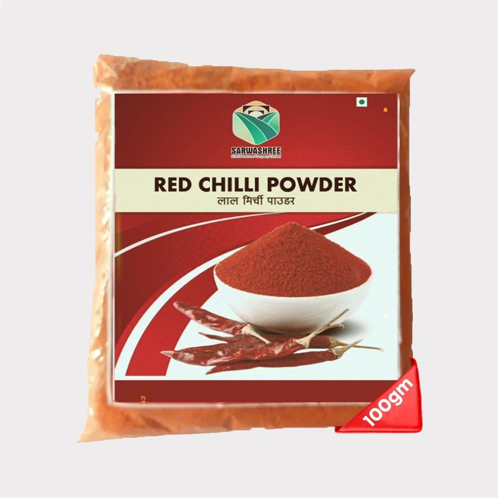 Red Chilli Powder 100 gm by Sarwashree Krishi Producer - Pure & Natural Red Chilli for Daily Use. 