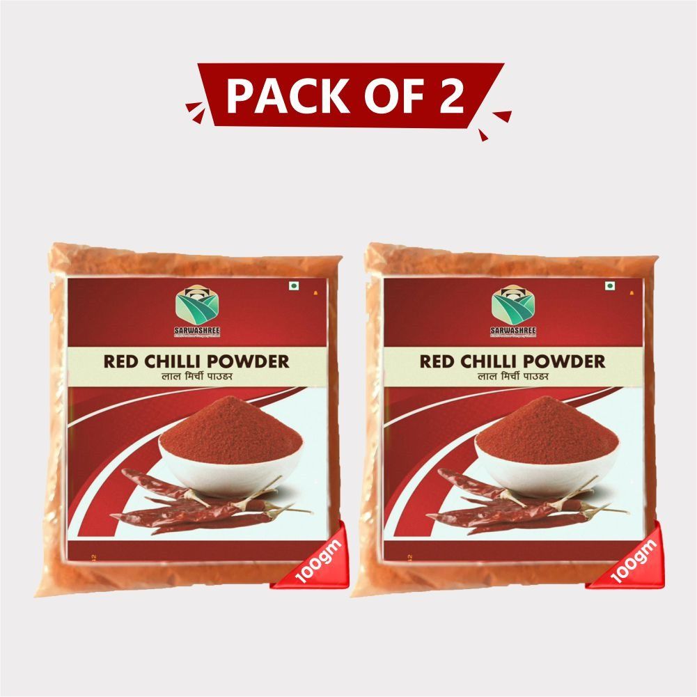 Red Chilli Powder 100gm (Pack of 2) – Sarwashree Krishi Producer Company Limited Pure & Natural Red Chilli for Daily Use. 