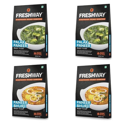 Freshway Palak Paneer & Palak Paneer & Paneer Bhurji & Paneer Bhurji Ready to Eat Freshway Palak Paneer & Palak Paneer & Paneer Bhurji & Paneer Bhurji Ready to Eat