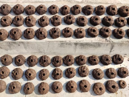 GOKULAM Cow Dung Gulariyan Mala for Holika Dahan/badkulla/badkula/badkulaya(????????) for Holi(21 Pieces in One Mala) GOKULAM Cow Dung Gulariyan Mala for Holika Dahan/badkulla/badkula/badkulaya(????????) for Holi(21 Pieces in One Mala)