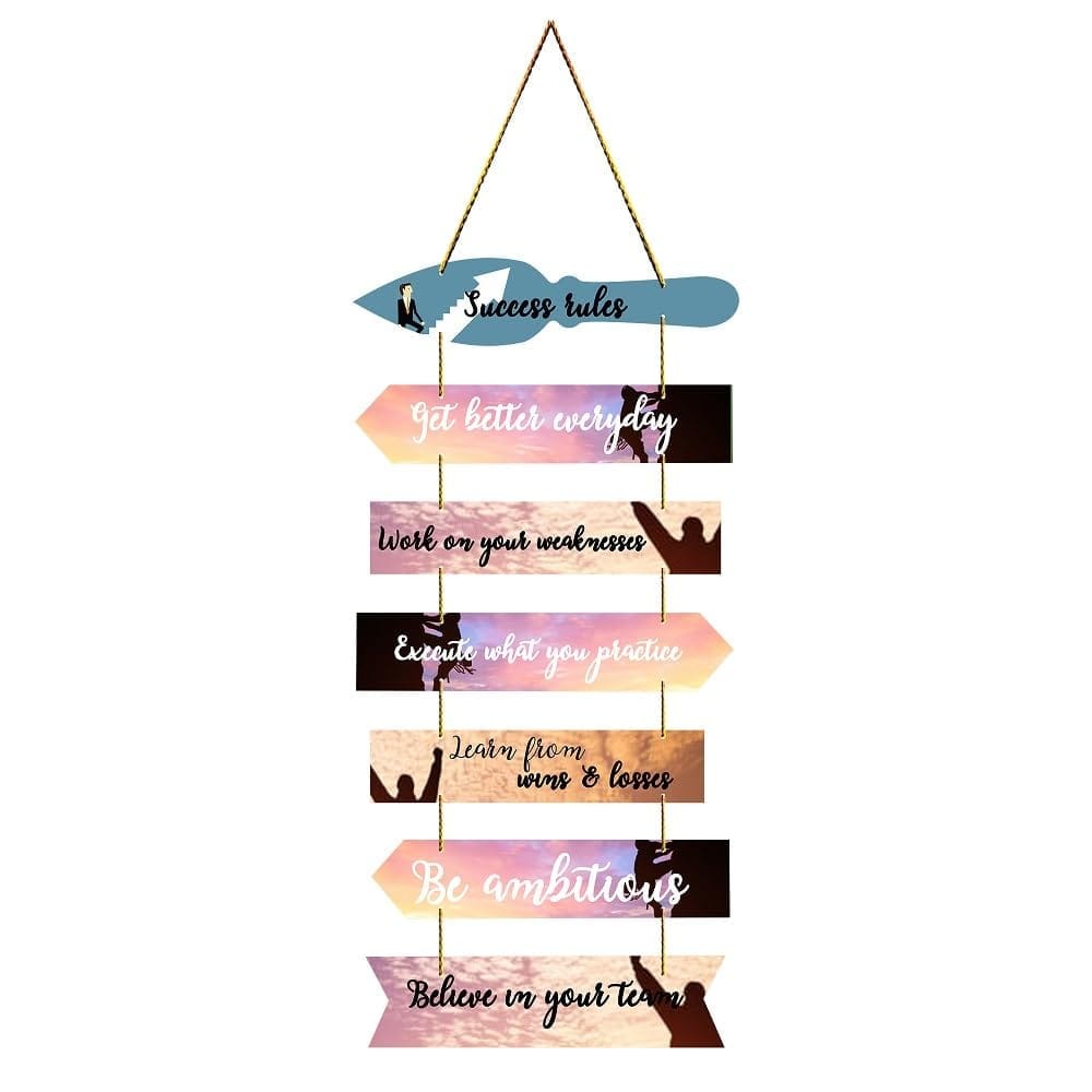 Charmor Success rules Decorative Wall Hanging Decoration for Home | Living Room | Garden | Wall Decoration (WH3413)