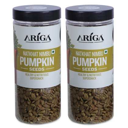Ariga Foods Natkhat Nimbu Pumpkin Seeds Premium Healthy & Nutritious Pumpkin Seeds 1kg (2 x 500gm)