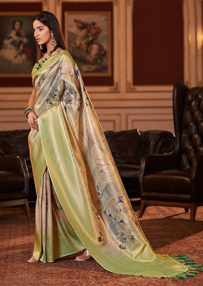 Woven Art Silk Jacquard Saree in Multicolor