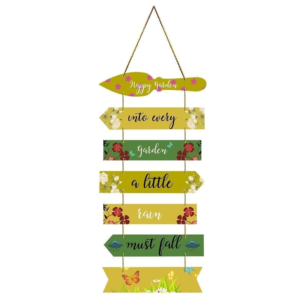 Charmor Happy Garden Decorative Wall Hanging Decoration for Home | Living Room | Garden | Wall Decoration (WH3409)