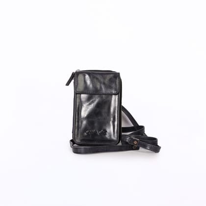 Zipper Crossbody – Jet Black