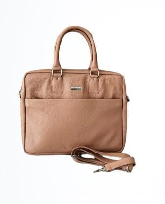 Classic  Textured Leather Laptop Bag