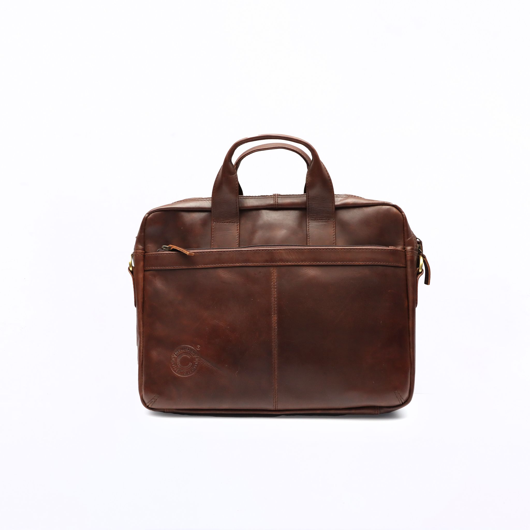 Genuine Leather Single Compartment Laptop Bag | Brown color | Carry wherever you go