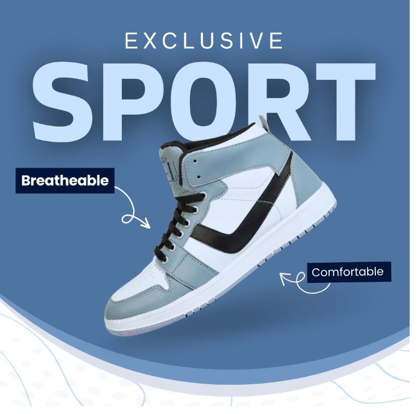 Grey and White Sports Shoes for Men Grey and White Sports Shoes for Men