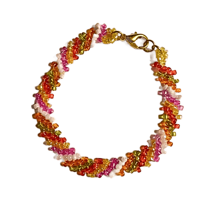 Handmade Lehariya Rakhi Seed Bead Bracelet-(BL-20)