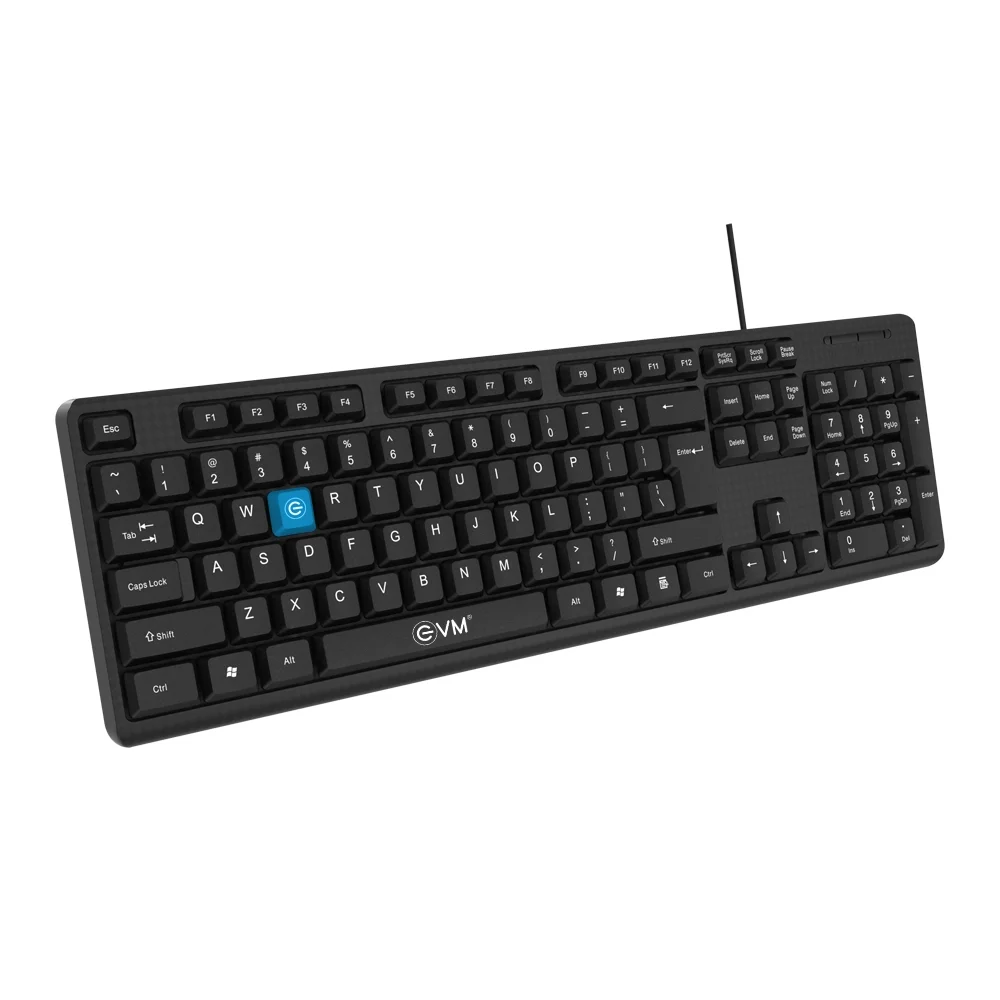 EVM Usb Wired Keyboard | Spill-Resistant  | USB Connectivity | Smooth Keystrokes | 1 Year Brand Warranty