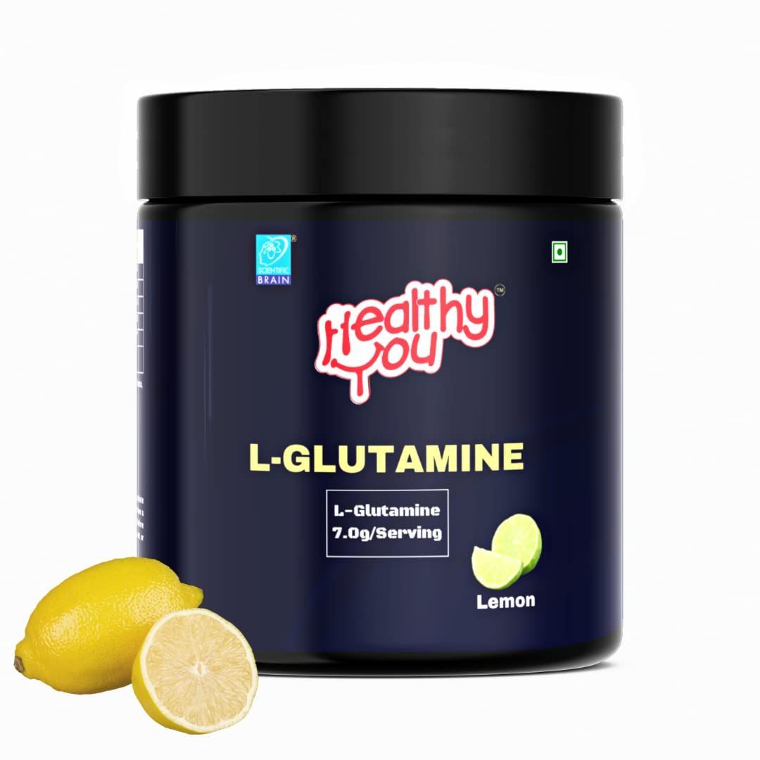 Healthy You Glutamine |7g Glutamine per scoop| Supports Protein & Nucleotide Synthesis| Helps Reduce Inflammation and Promote Recovery| Essential Amino Acids| Pack of 1 in Powder Form