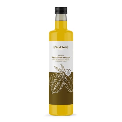 Shudhaata White Sesame Oil (1L) - Flavor Booster Oil Rich in Vitamin E, Omega Fatty Acids, and Minerals Shudhaata White Sesame Oil (1L) - Flavor Booster Oil Rich in Vitamin E, Omega Fatty Acids, and Minerals