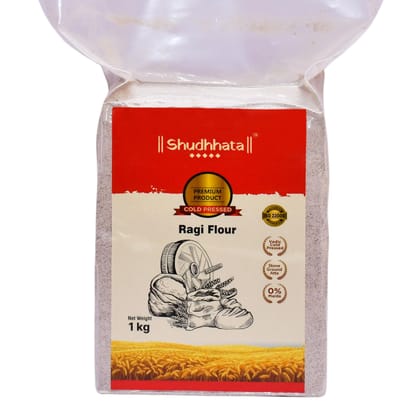 Shudhaata Premium Ragi Atta (1kg) - Wholesome Finger Millet Flour Packed with Nutrients Shudhaata Premium Ragi Atta (1kg) - Wholesome Finger Millet Flour Packed with Nutrients