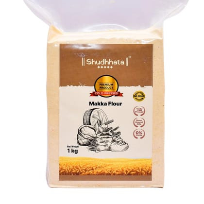 Shudhaata Premium Makka Atta (1kg) - Wholesome Dried Corn Flour Packed with Nutrients Shudhaata Premium Makka Atta (1kg) - Wholesome Dried Corn Flour Packed with Nutrients