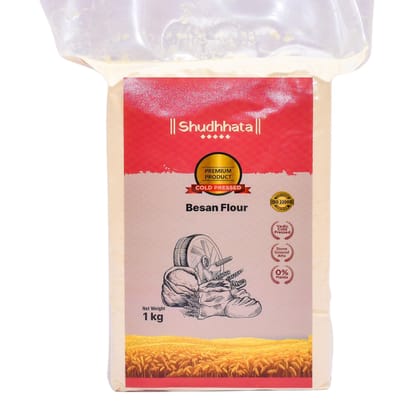Shudhaata Premium Besan Atta (1kg) - Wholesome Chickpea Flour Packed with Protein, Fiber, and Minerals Shudhaata Premium Besan Atta (1kg) - Wholesome Chickpea Flour Packed with Protein, Fiber, and Minerals