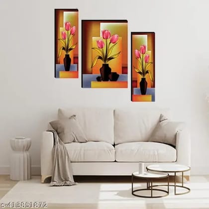 Aastha packers, Set Of 3 Digital Wall Painting Scenery For Living Room , Home Decor , Hall , Bedroom ,Office , Drawing Room (12 x 18 INCHES).