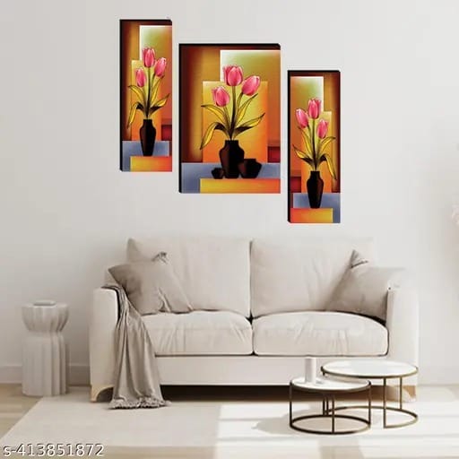 Aastha packers, Set Of 3 Digital Wall Painting Scenery For Living Room , Home Decor , Hall , Bedroom ,Office , Drawing Room (12 x 18 INCHES).