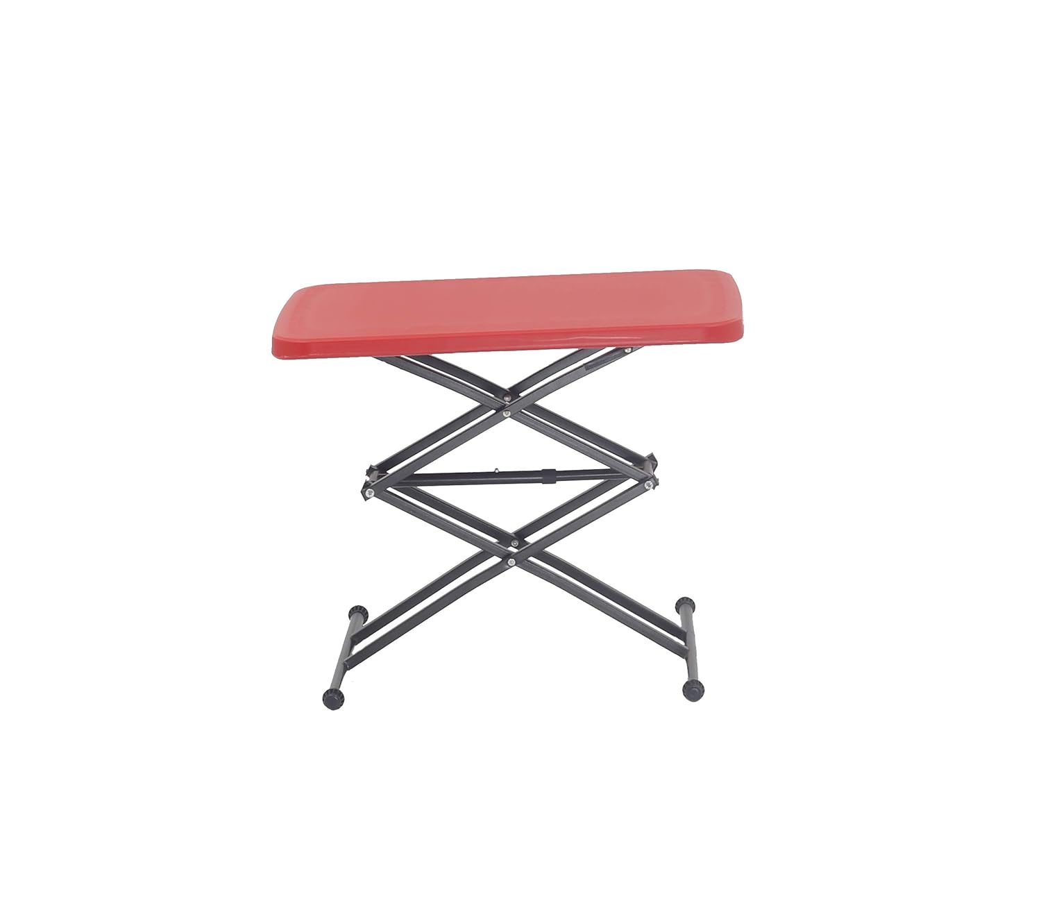 Multi-Purpose Plastic Table for Work from Home, Study, Dining & Outdoor (Red, Folding table, Rectangular)