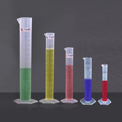 TRUEKIT Transparent Plastic Measuring Cylinder with Graduation Marks. TRUEKIT Transparent Plastic Measuring Cylinder with Graduation Marks.