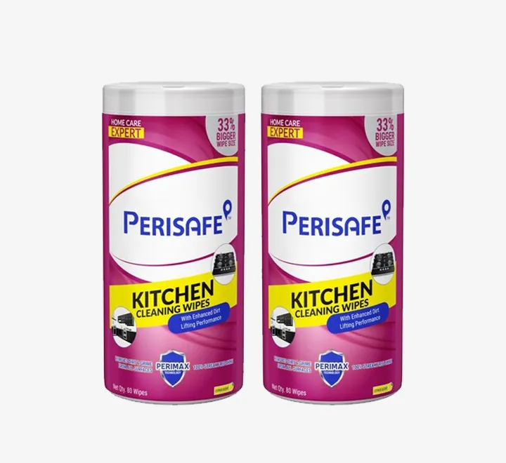 PERISAFE Multipurpose Sanitizing Disinfectant Wipes For Hard & Soft Surface - 80 Wipes