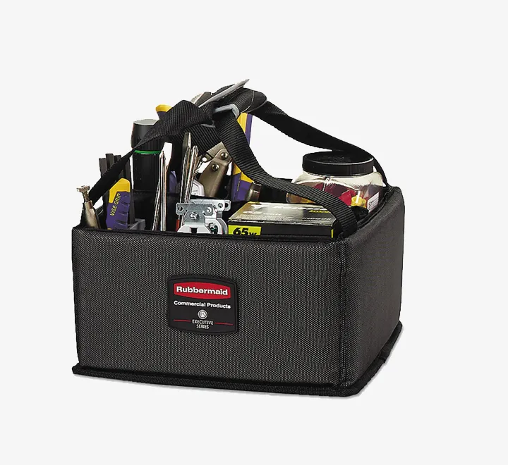 Rubbermaid Commercial Products-1902465 , Executive Quick Carts Mobile/Travel Office Cart for Housekeeper, Sales Rep, Medical Professionals, Home Healthcare, Teachers - Large, Dark Gray