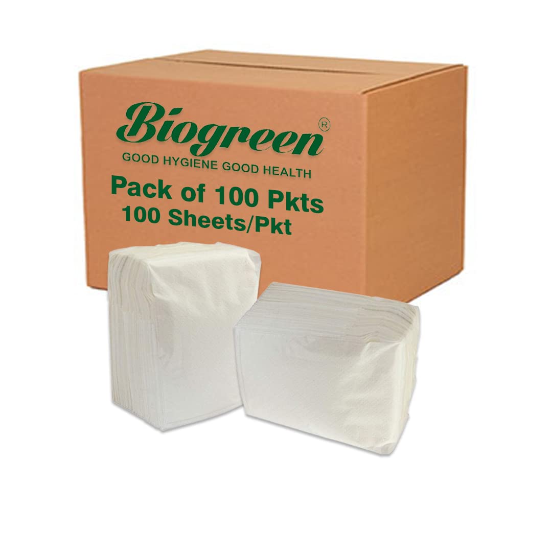 Biogreen L-fold Table Top Napkins 100 Pulls Case pack
