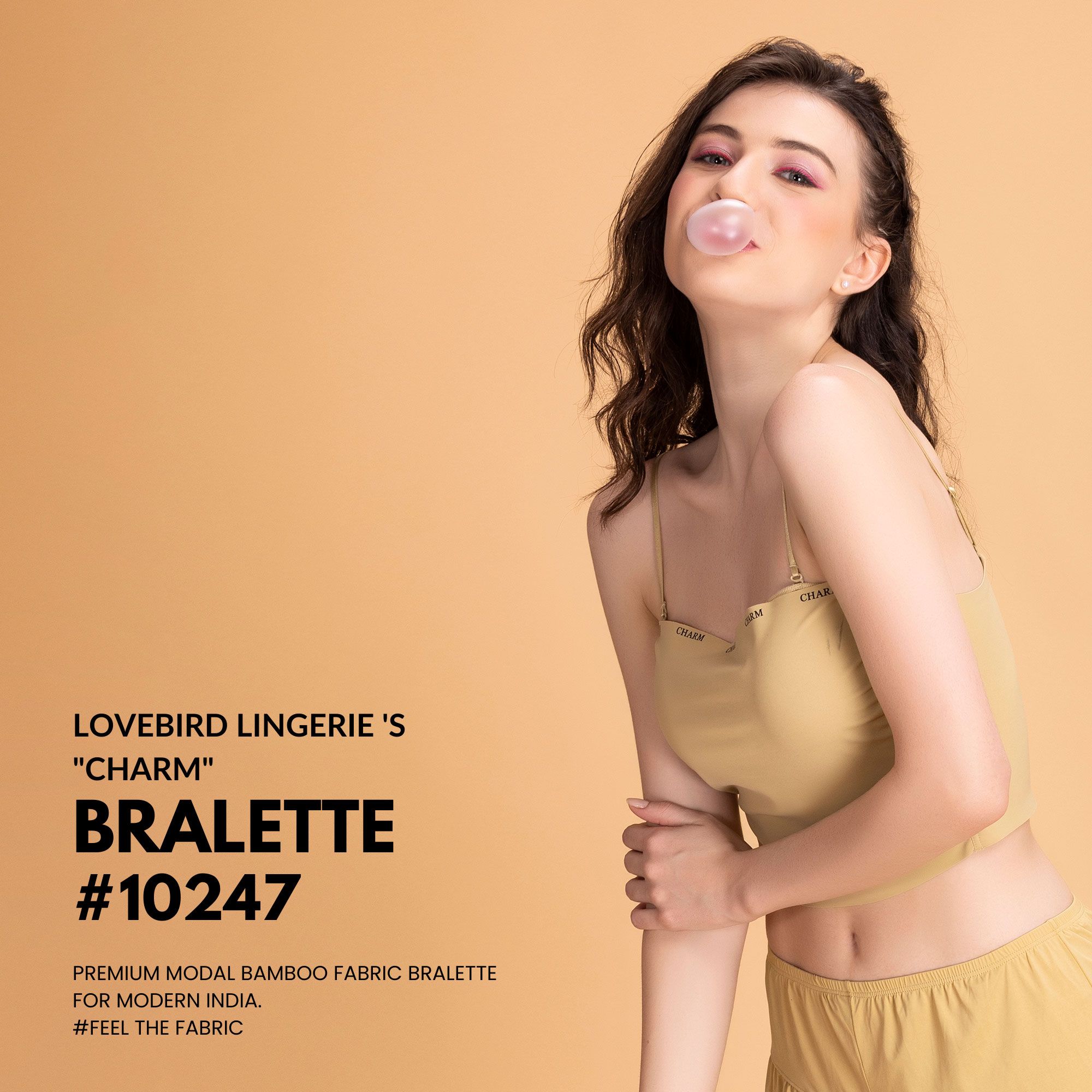 LOVEBIRD 10247 Bamboo Fabric Spaghetti Bustier