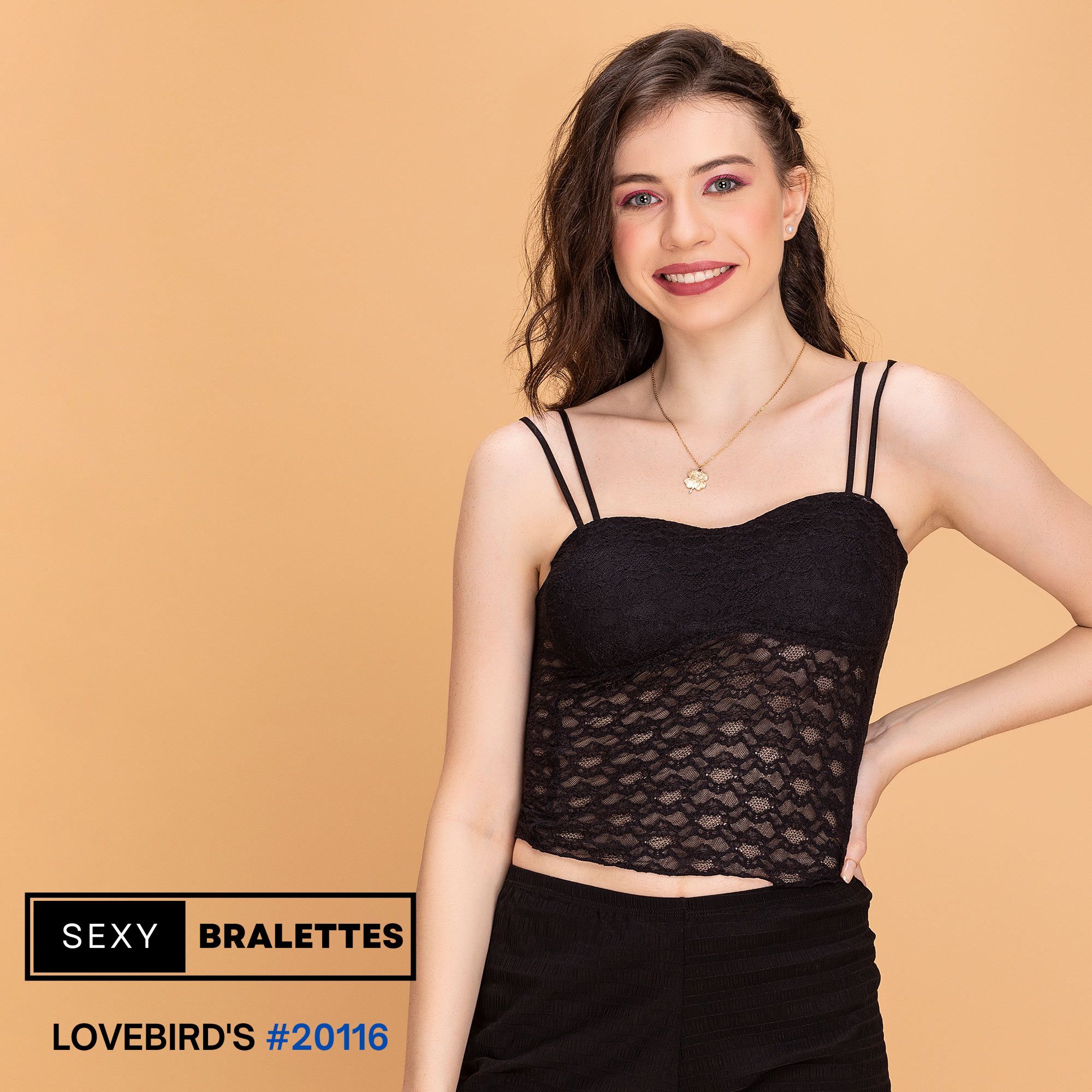 B20116 Lacy Lovebird's Bamboo Fabric Soft Bralet