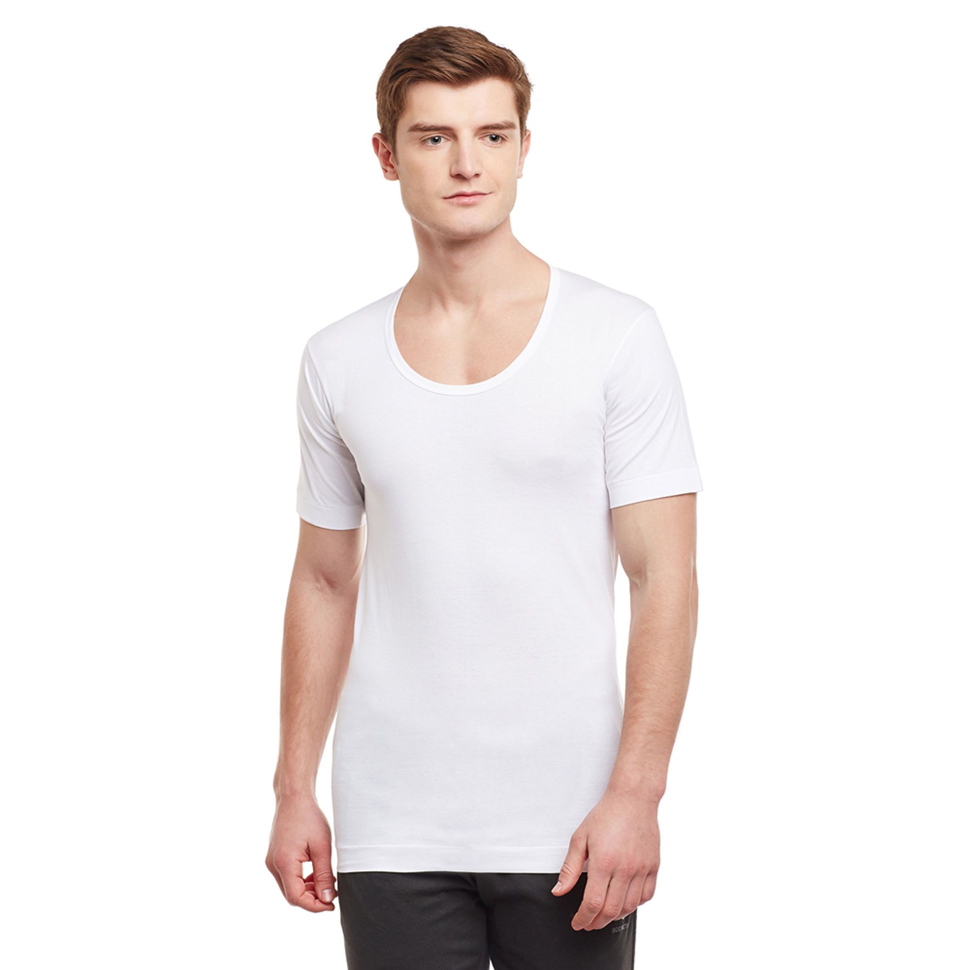 BodyX Super Cotton Tubular Half Sleeve Vest Undershirt-BX203