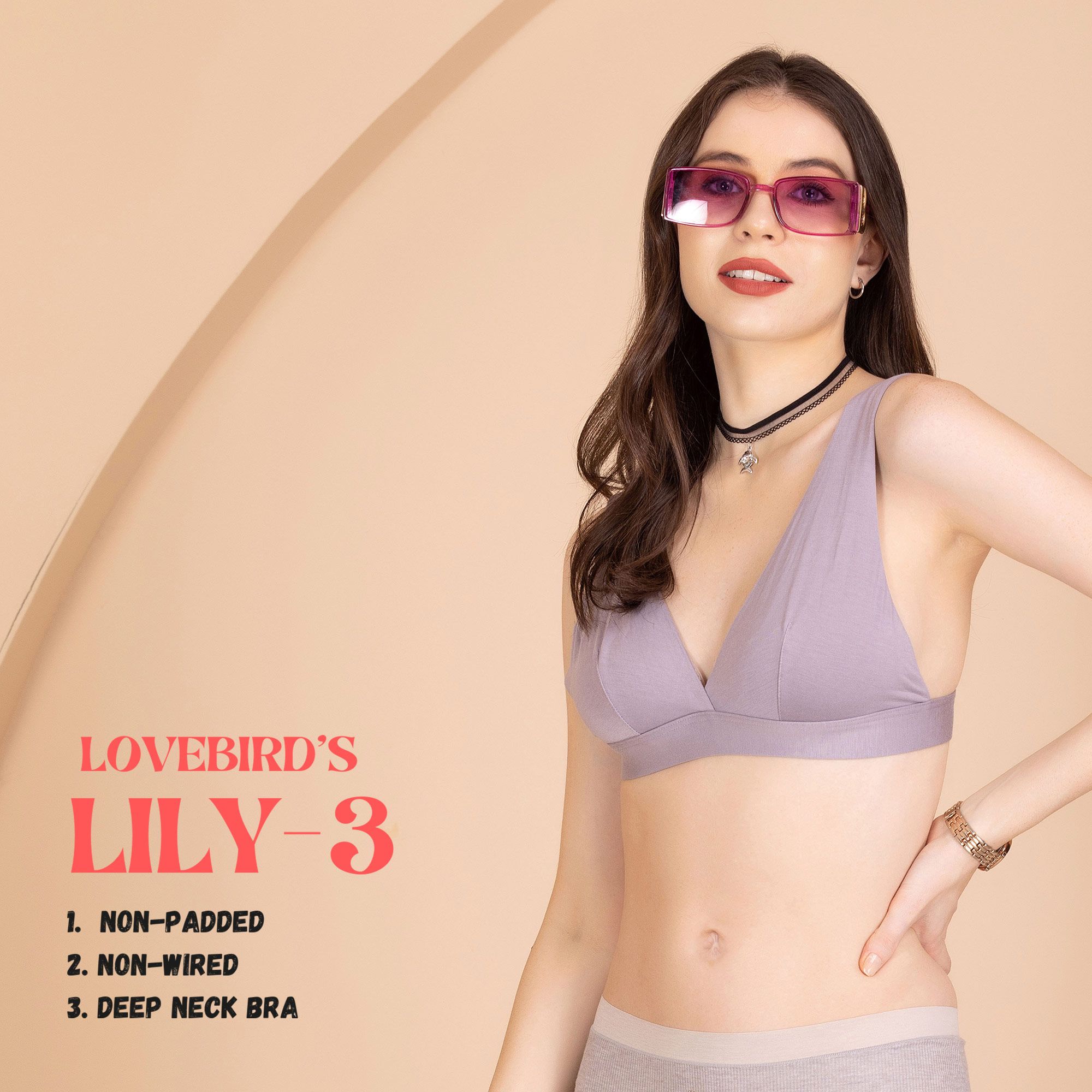 Lily3 Deep Back Modal Bra