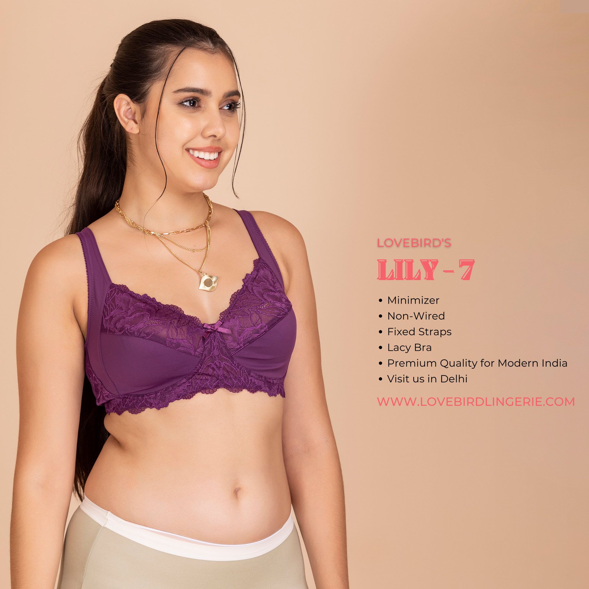 Lily7 WireFree NonPadded Minimizer Bra